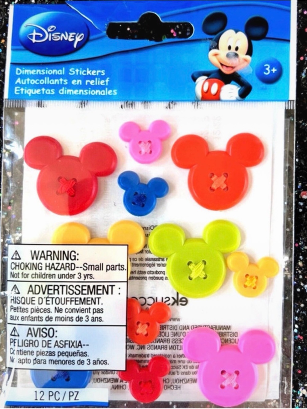 Jolee’s boutique Disney Mickey Mouse Dimensional Sticker Buttons - Pack of 12